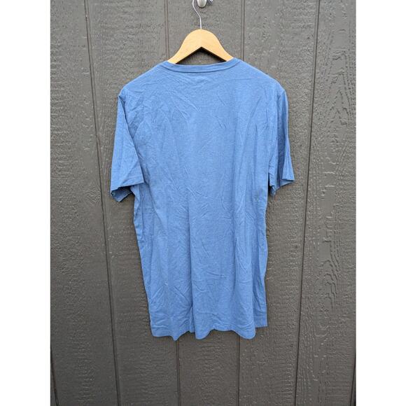 Old Navy Basic Blue Crew Neck Men T Shirt Size L Tall Soft Washed Casual - Picture 5 of 5